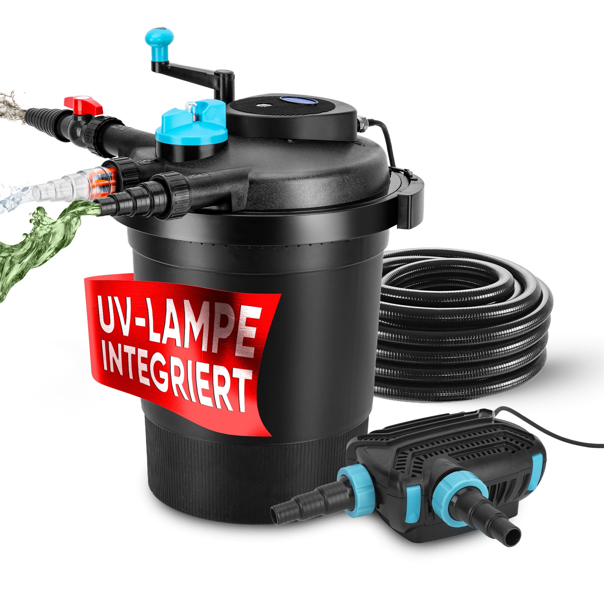 Komplettset (Filter/Pumpe/Schlauch) / 10.000 l/h