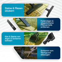 Teichsauger 1200W – Schlammsauger, Wassersauger & Pumpe 35L