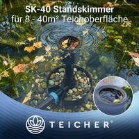 Teichskimmer SK40 – für saubere Teichoberflächen