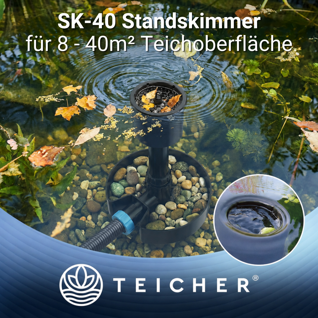 Teichskimmer SK40 – für saubere Teichoberflächen