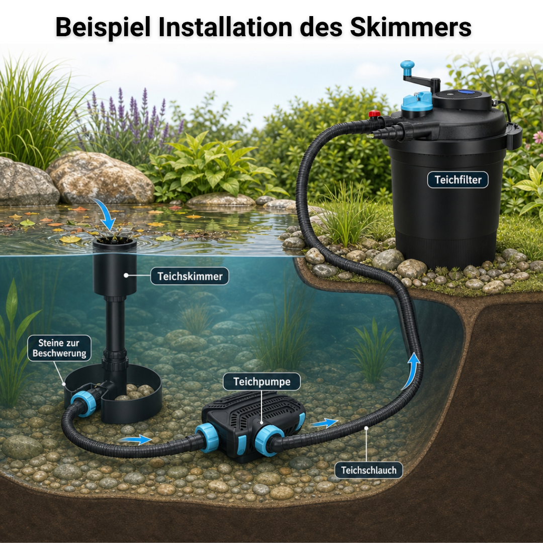 Teichskimmer SK40 – für saubere Teichoberflächen