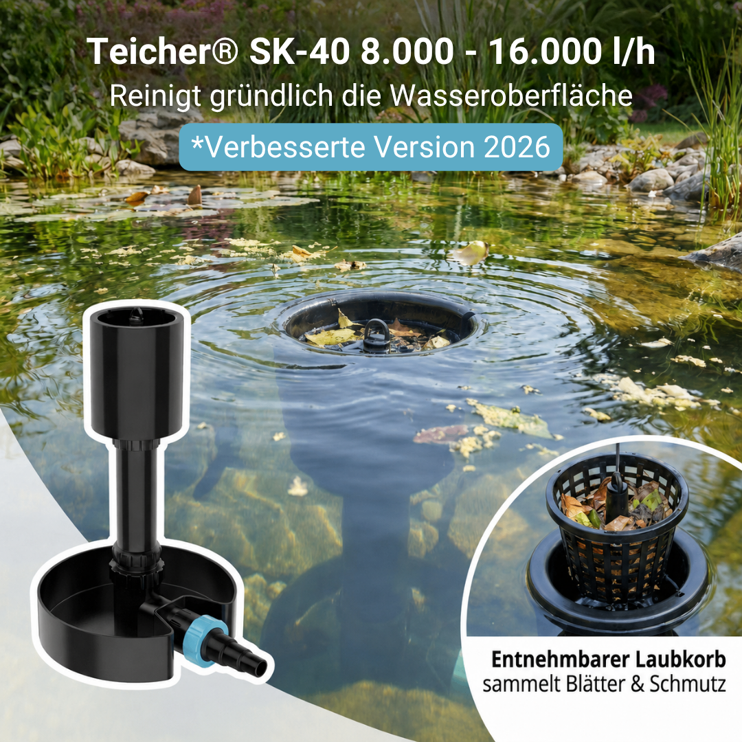 Teichskimmer SK40 – für saubere Teichoberflächen