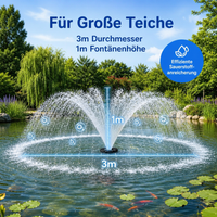 Schwimmende Teichfontäne 90W | 20.000 l/h Teichbelüftung