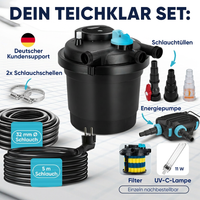 Komplettset (Filter/Pumpe/Schlauch) / 8.000 l/h